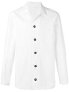 Jil Sander Contrast Button Jacket, Men's, Size: 48, White, Cotton