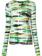Proenza Schouler Tie-dye Longsleeved T-shirt, Women's, Size: Medium, Green, Cotton