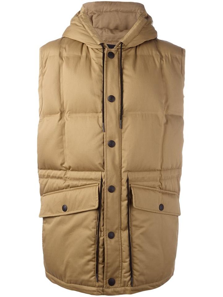 Golden Goose Deluxe Brand Oversized Padded Gilet, Men's, Size: Xs, Nude/neutrals, Cotton/polyamide/polyurethane/goose Down