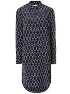 Tory Burch Geometric Print Shirt Dress - Blue