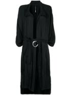 Taylor Tucked Cocoon Trench Coat - Black