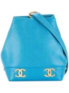 Chanel Vintage Cc Logos Shoulder Bag - Blue
