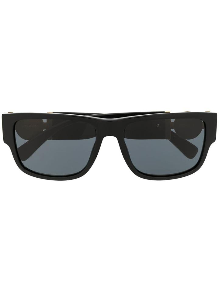 Versace Eyewear Logo Square Sunglasses - Black
