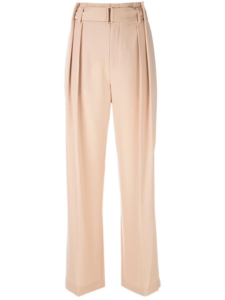 Vince High Waist Wide Leg Trousers - Nude & Neutrals
