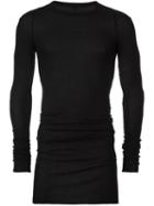 Rick Owens Long Length T-shirt, Men's, Size: Xs, Black, Viscose/silk