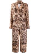 Loulou Leopard Print Jumpsuit - Brown