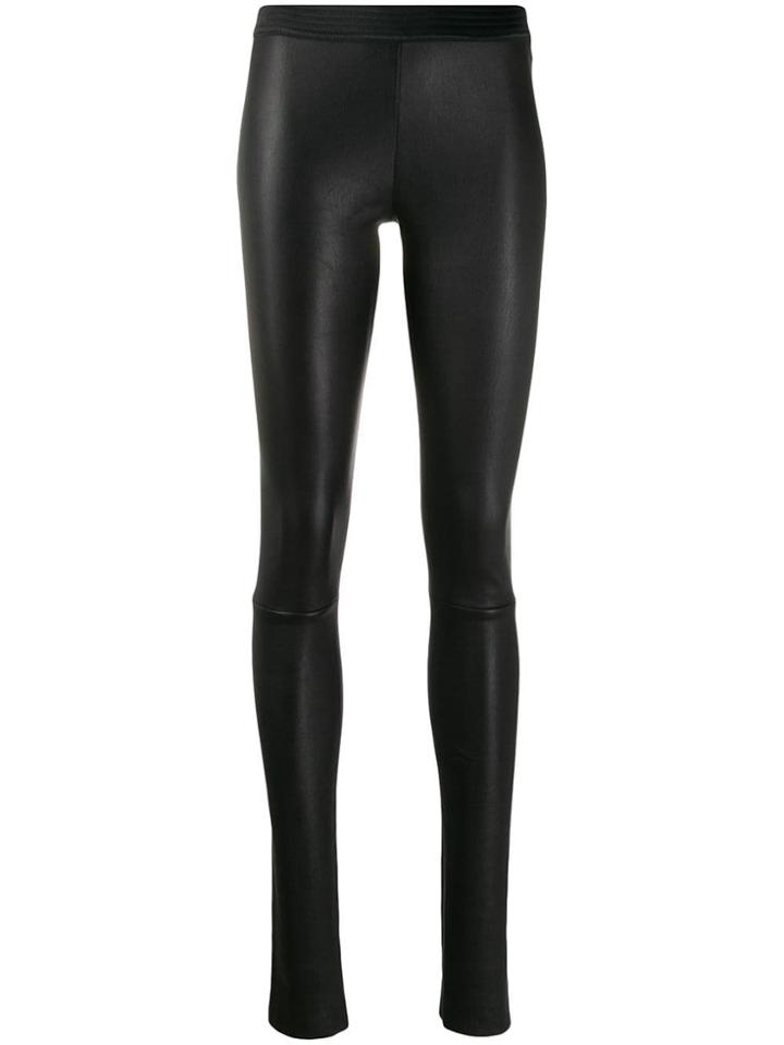 Drome Leather Skinny Trousers - Black