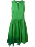 P.a.r.o.s.h. Crochet Hem Detailing Dress, Women's, Size: Small, Green, Cotton/spandex/elastane