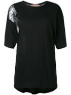No21 - Lace Insert T-shirt - Women - Cotton/polyamide/viscose - 42, Women's, Black, Cotton/polyamide/viscose