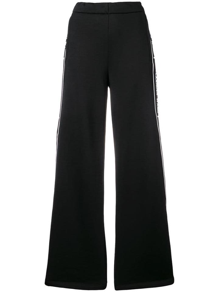 T By Alexander Wang Logo Tape Track Pants - Black