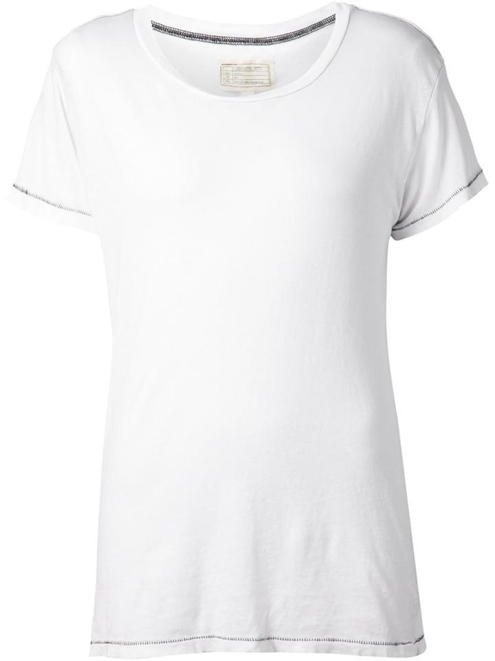 Current/elliott Raw Loose Fit T-shirt, Women's, Size: 0, White, Cotton