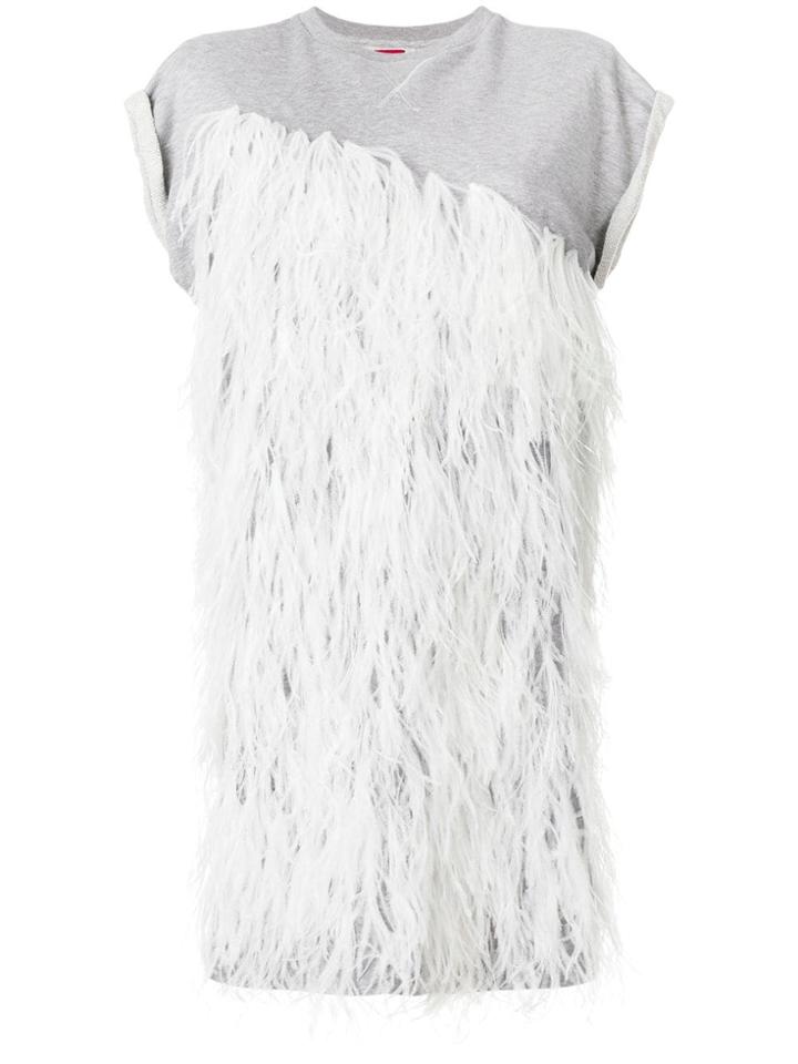 Moncler Feather Embellished Dress - Grey