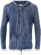 N.peal Printed Long Sleeve Hoodie, Men's, Size: Large, Blue, Silk/cashmere