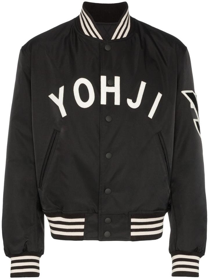 Y-3 Yohji Appliqué Bomber Jacket - Black