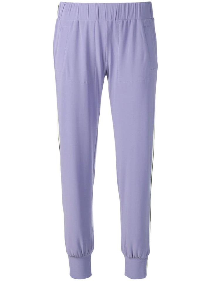 Norma Kamali Side Stripe Track Pants - Purple