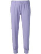 Norma Kamali Side Stripe Track Pants - Purple