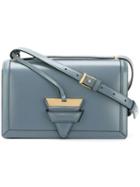 Loewe 'barcelona' Crossbody Bag, Women's, Blue, Calf Leather/sheep Skin/shearling