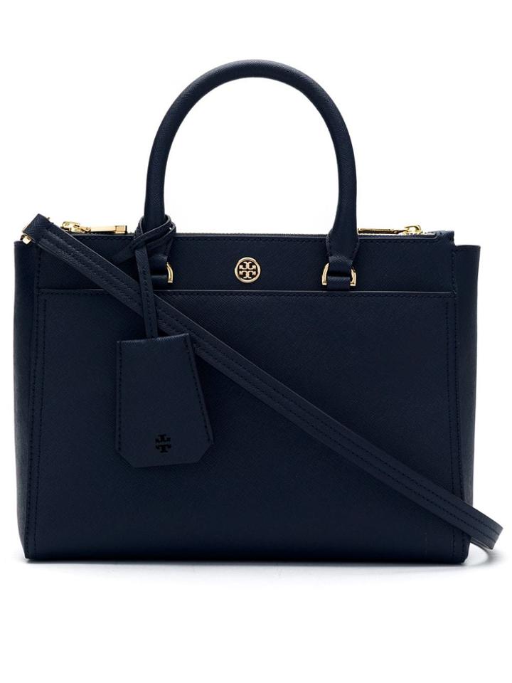 Tory Burch Robinson Small Double-zip Tote - Blue