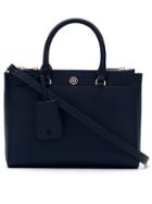 Tory Burch Robinson Small Double-zip Tote - Blue
