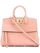 Salvatore Ferragamo Square Tote Bag - Pink & Purple