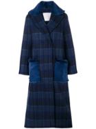 Giada Benincasa Double-breasted Checked Coat - Blue