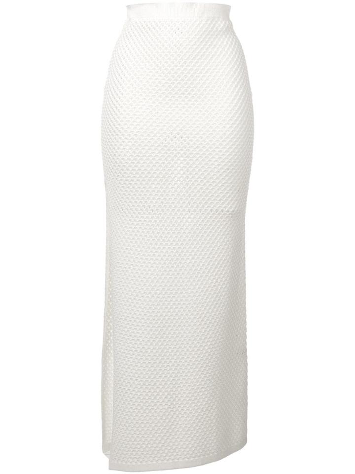 Dodo Bar Or Crochet-knit Skirt - White