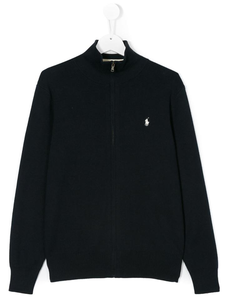 Ralph Lauren Kids Branded Zip-up Top - Blue