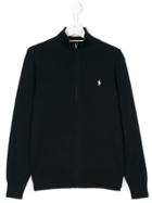 Ralph Lauren Kids Branded Zip-up Top - Blue