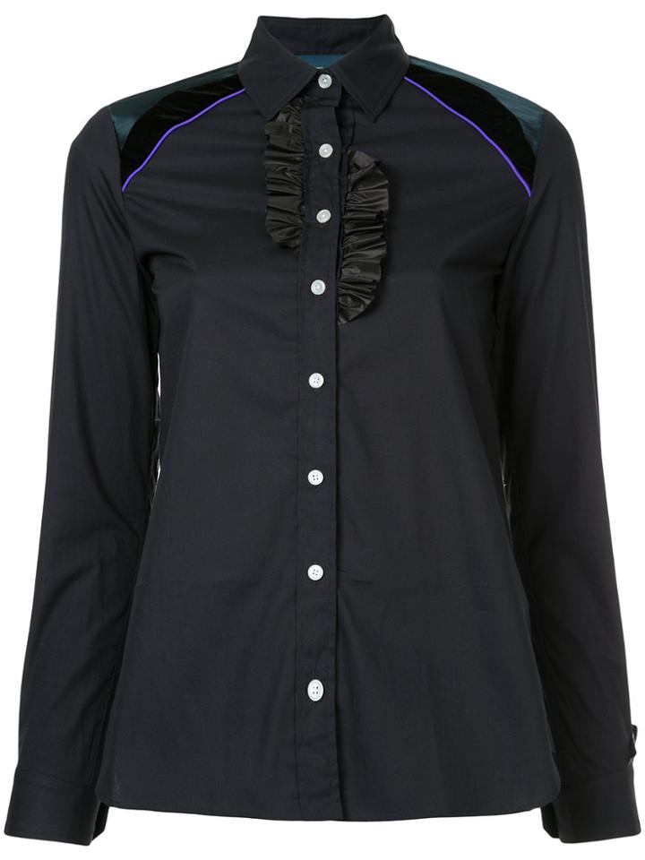 Kolor Frill Detail Shirt - Blue