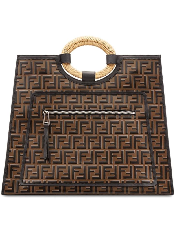 Fendi Large Runaway Shopping Tote - Black
