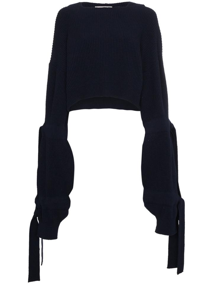 Stella Mccartney Cashmere And Wool Hooded Jumper - Blue