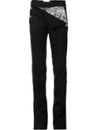 Monse Buttoned Laterals Straight Trousers - Black