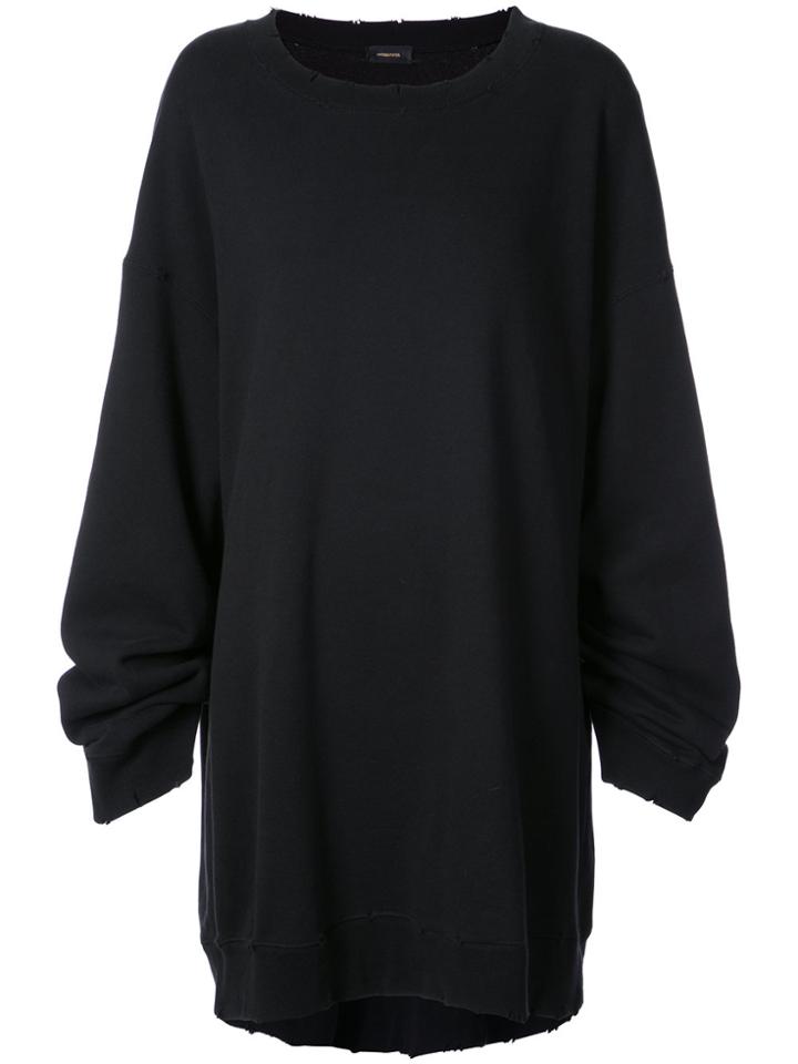 Undercover Oversized Raw Edge Sweater - Black