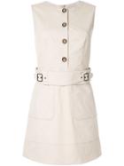 Paule Ka Sleeveless Belted Dress - Neutrals