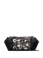 Saint Laurent Nolita Small Badge Embellished Shoulder Bag - Black