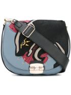 Furla - Cat Patchwork Crossbody Bag - Women - Calf Leather - One Size, Blue, Calf Leather