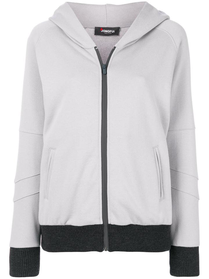 Jo No Fui Zipped Hoodie - Grey