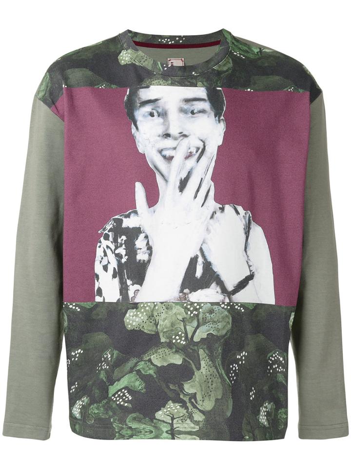 Antonio Marras Graphic Print Sweatshirt, Men's, Size: Small, Green, Cotton