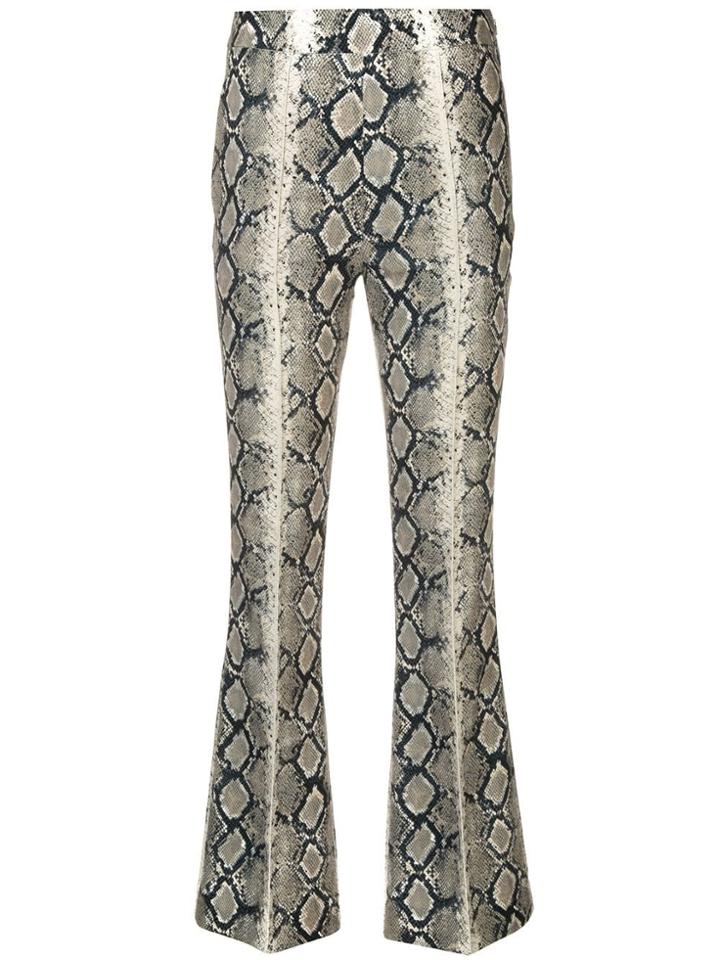 We11done Python Print Trousers - Multicolour