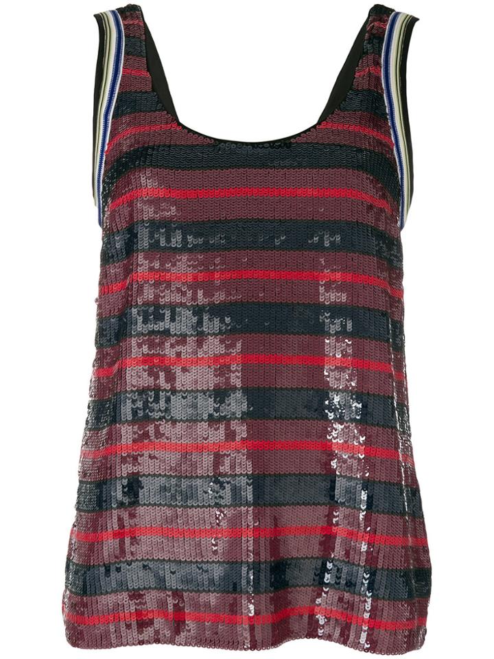 3.1 Phillip Lim Stripe Embellished Vest Top - Multicolour
