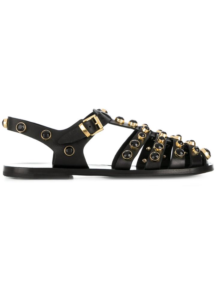 Coliac Studded Sandals - Black