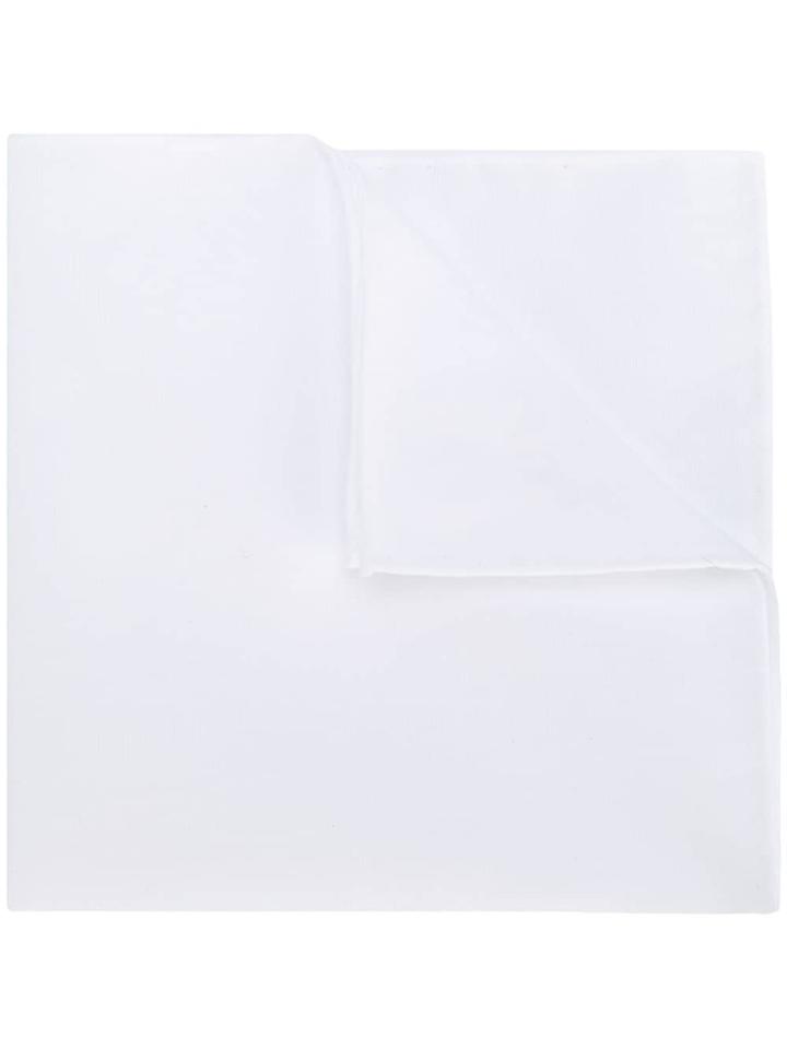 Alessandro Gherardi Classic Pocket Square - White