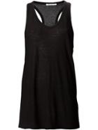 T By Alexander Wang Racerback Tank Top, Women's, Size: M, Black, Rayon/silk