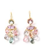 Marie Helene De Taillac 22kt Yellow Gold 'gabrielle' Tourmaline Earrings