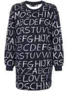Love Moschino - Alphabet Print Sweater Dress - Women - Cotton/spandex/elastane - 38, Black, Cotton/spandex/elastane