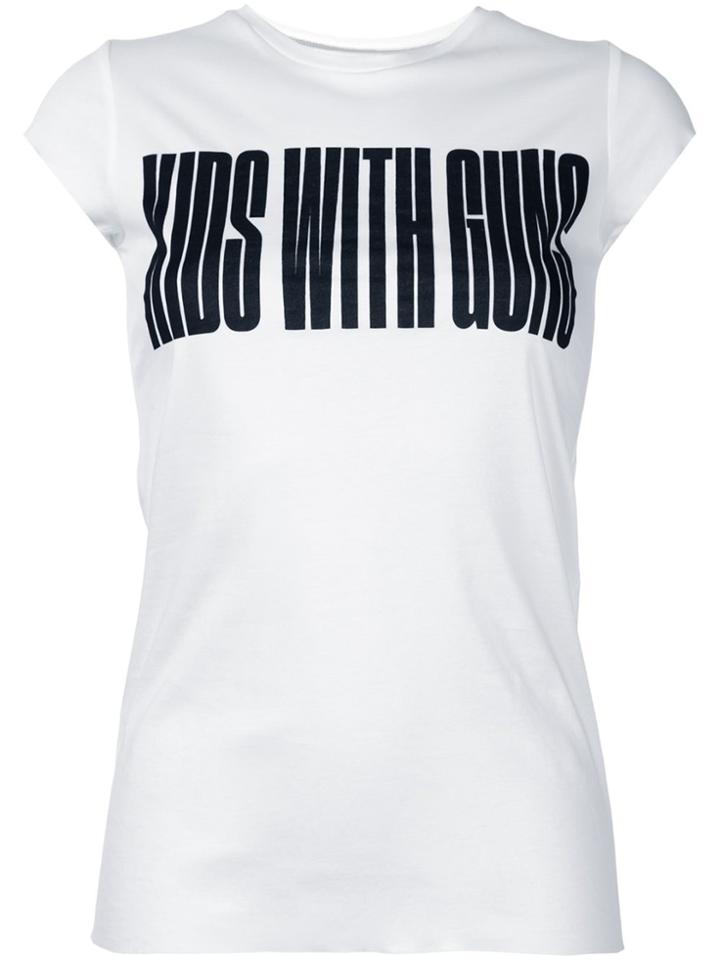 Strateas Carlucci 'kids With Guns' Print T-shirt - White