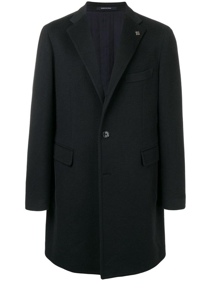 Tagliatore Cashmere Single-breasted Coat - Blue