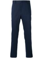 Fendi Embroidered Face Tailored Trousers - Blue