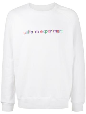 Uniform Experiment Logo Print Sweatshirt - White