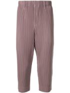 Homme Plissé Issey Miyake Pleated Cropped Trousers - Pink